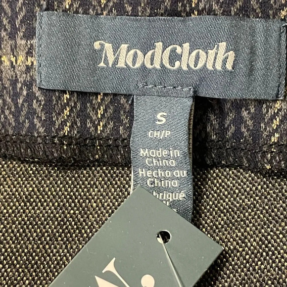 MODCLOTH Sweet Silver Linings Plaid Mini Skirt - Picture 5 of 7